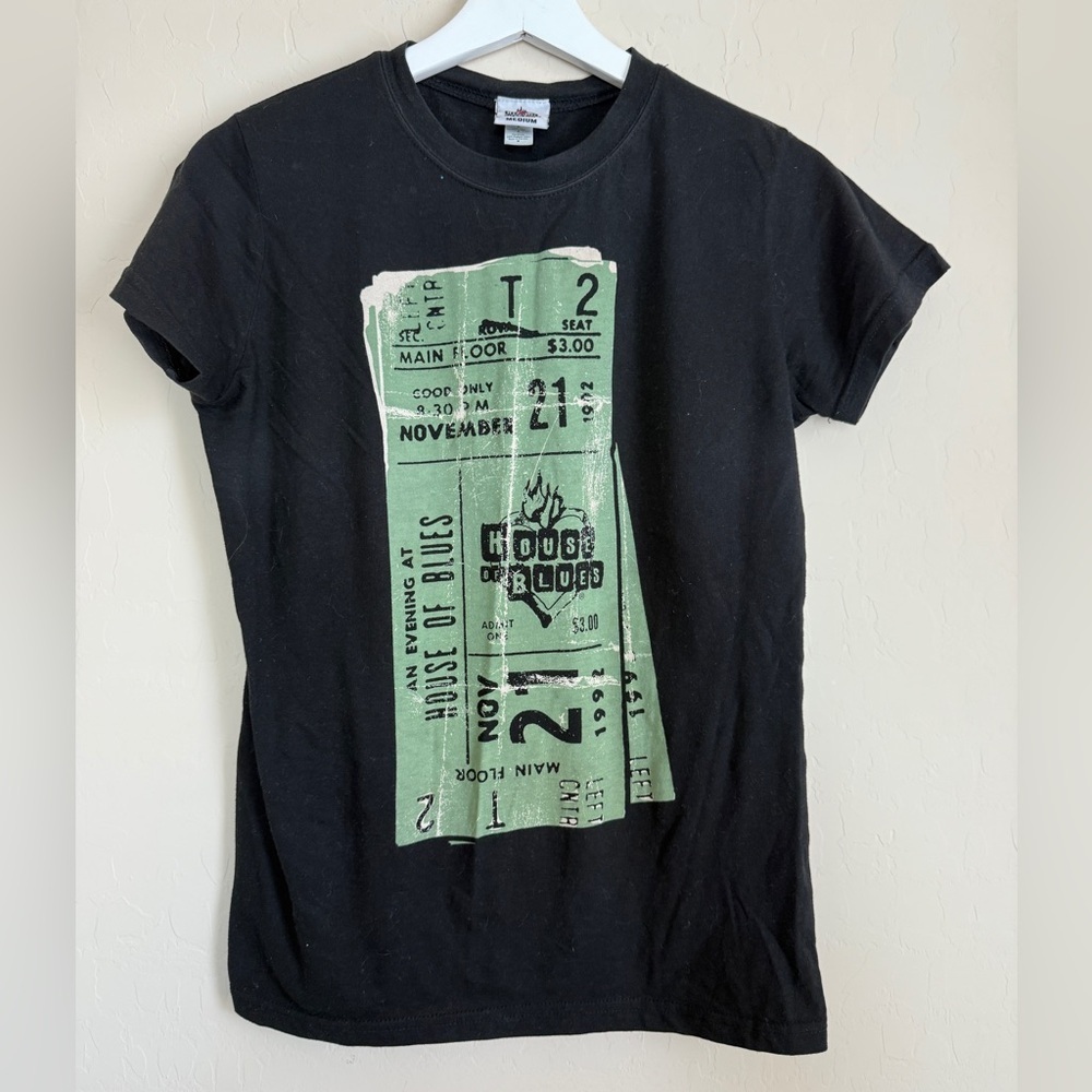 House of Blues Tour TShirt Black Short Sleeve Cotton Medium